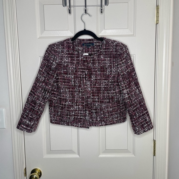 Brooks Brothers Tweed Jacket - Burgundy and White 6 - Picture 1 of 10